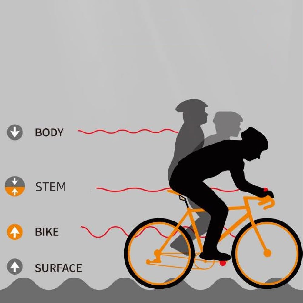 Bicycle Handlebar Shock Absorber Suspension Stem for Bicycle Shock Absorbing Bike Handlebar Stem for Road Gravel Hybrid 7 Degree 90mm Shock Absorber