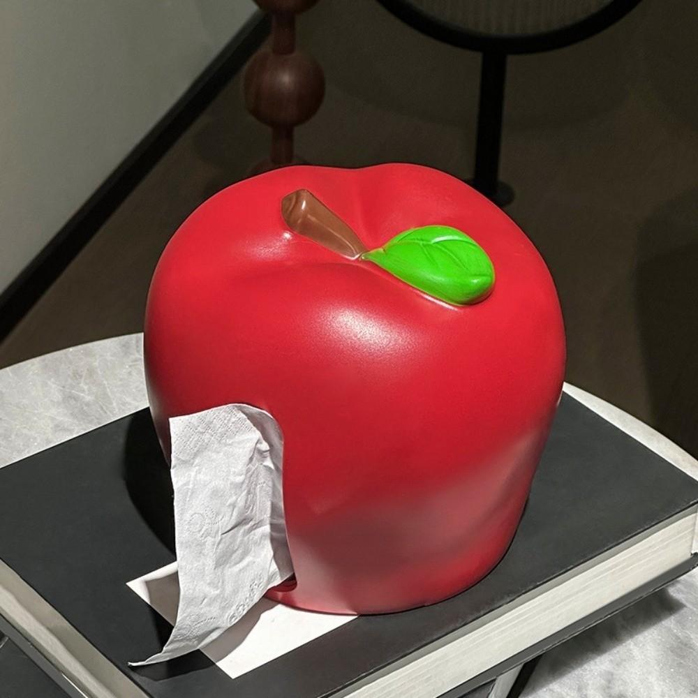 Organic Resin Fruit Tissue Box Decorative Textured Orange Tissue Container Waterproof Cute Paper Drawer Box Decor