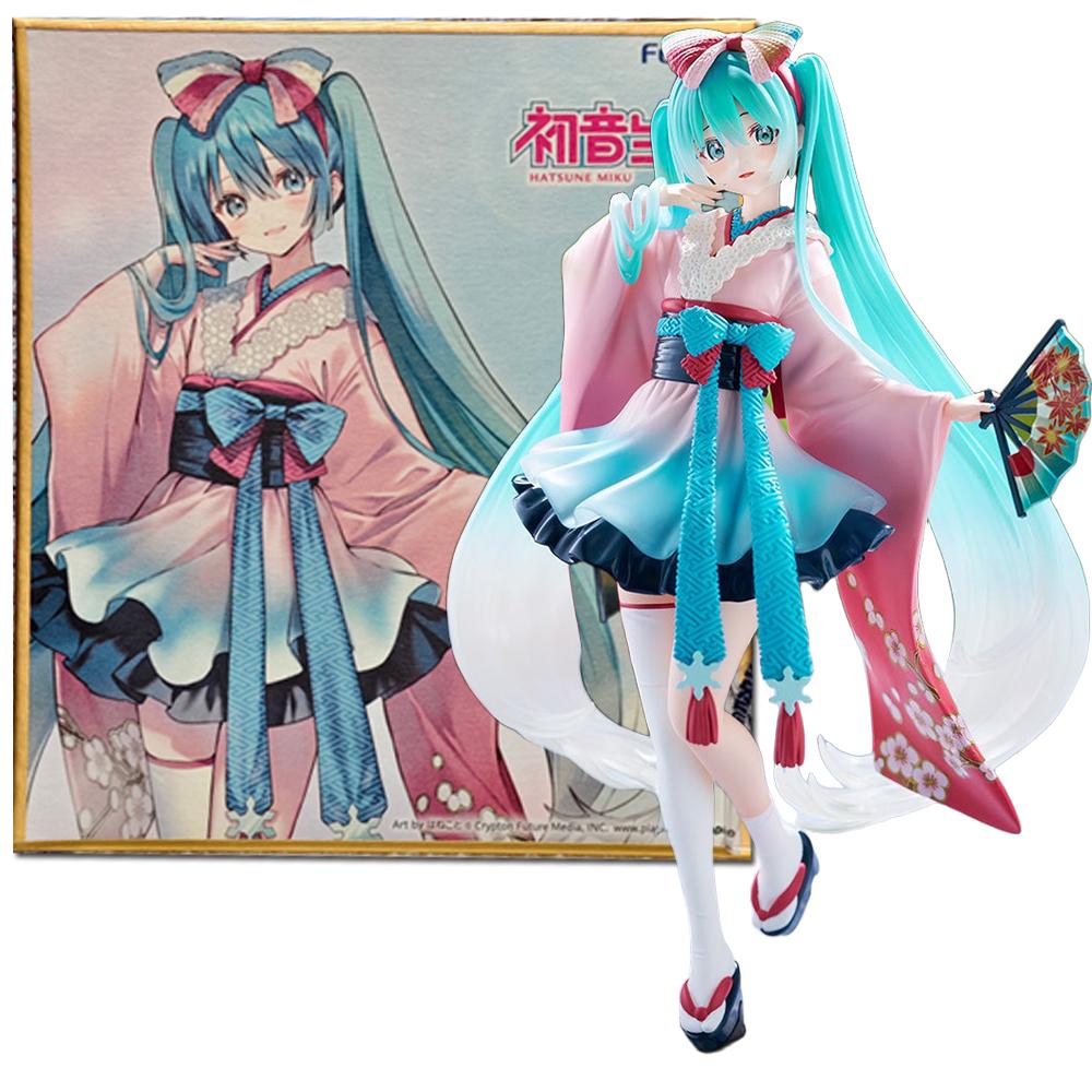 19CM Hatsune Miku Figure Anime Virtual Anchor Proportional Humanoid Cute Tokyo Kimono Model Toy GiftDesktop Decorations