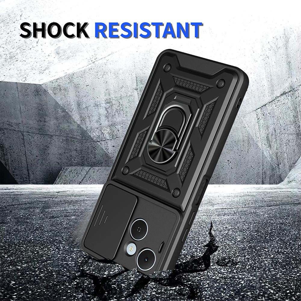 Armor Holder Funda for Tecno Spark 40C 4G Case Cover Slide Camera Protection Ring Stand Shockproof Back Capa Funda