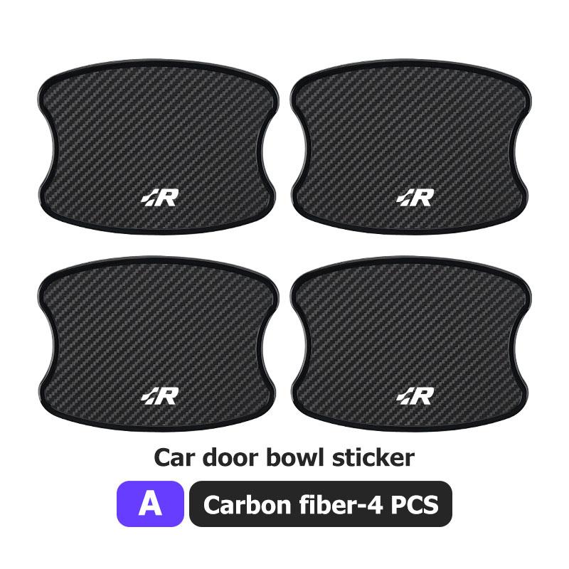 Hub Caps For Volkswagen VW Car Threshold Sticker Door Handle Bowl Scratch Protect Stickers Scirocco Jetta Beetle Golf 4 5 6 Pass