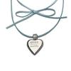 OTHER-worldly Heart Surgical Pendant Necklace [blue Suede]