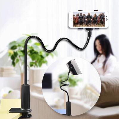 1PC Mobile Phone Lazy Bracket Bedside TV Live Tablet Computer Double Chuck Spiral Base Desktop Mobile Phone Holder