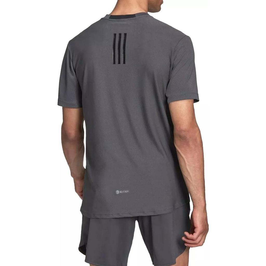 Adidas Solid Color Crew Neck Short Sleeve T-Shirt Men Tops Black HC4226