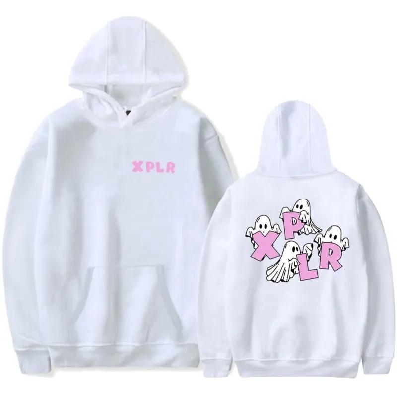 Xplr - Men's and Women's Long Sleeved Hooded Sweatshirts Unisex Streetwear Hip-hop Style Ghost Print Sam's and Colby Merch