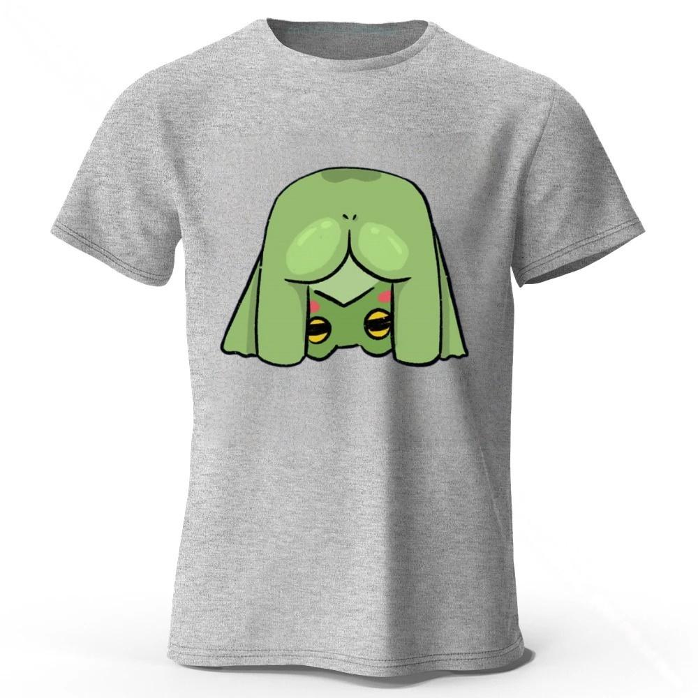 Summer New Quirky Frog Mens Pure Cotton Short Sleeved 2026 Loose Oversized Fashionable Casual Tshirt Y2k Street Style Top