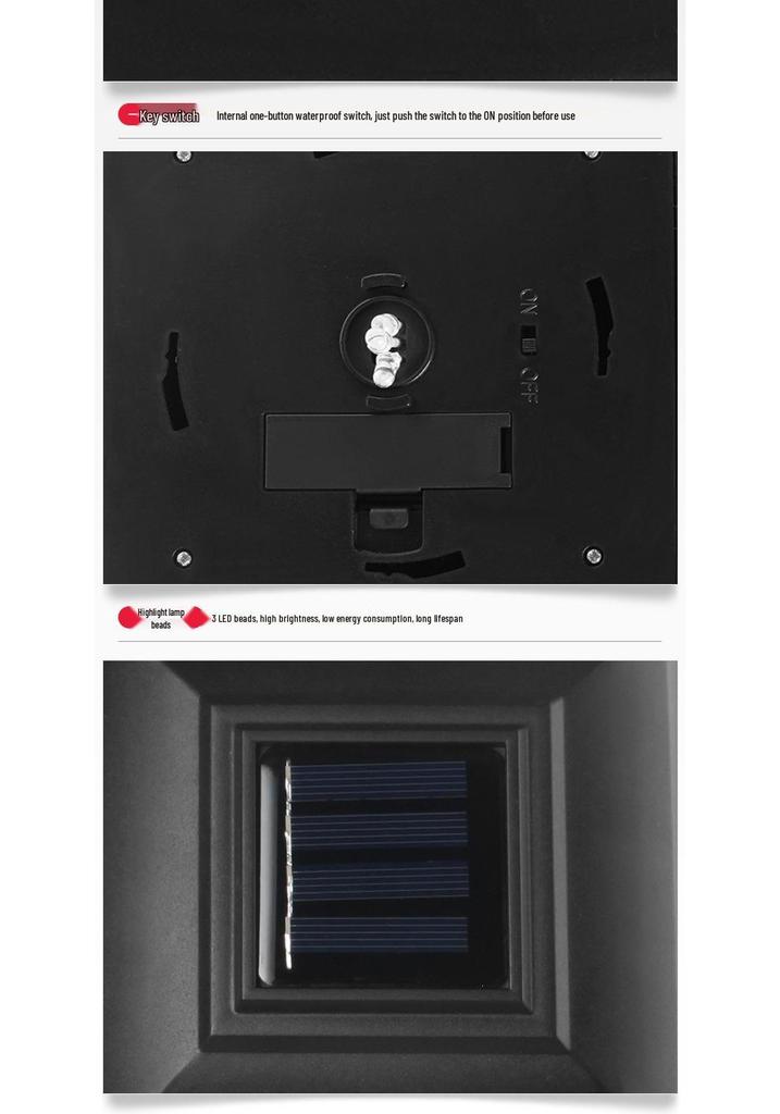 Solar Outdoor Decorative Post & Wall Light, Rainproof, Dual-Purpose for Fences, Villas, Courtyards, and Lawns