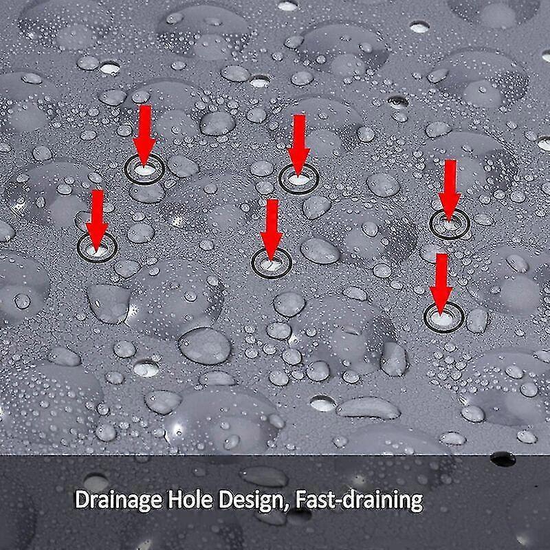 Tapis de douche antidérapant pour baignoire avec trou d'évacuation
