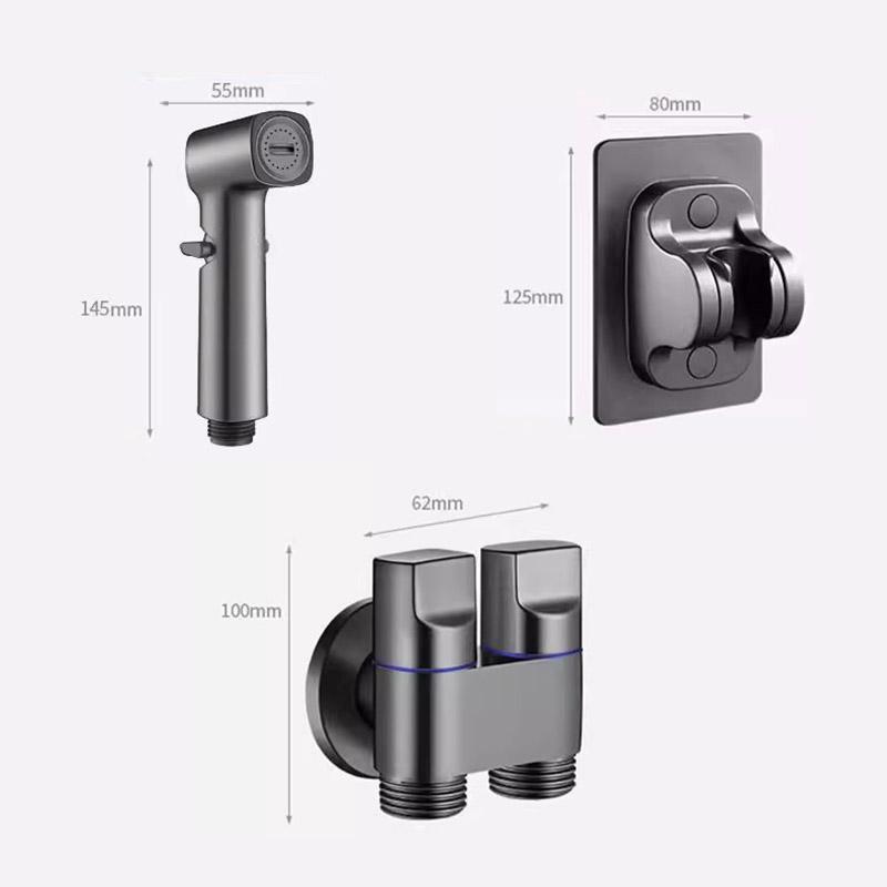 1 in 2 out toilet companion flush spray gun faucet bidet booster nozzle bathroom flush gun high pressure household