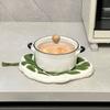 Monstera Leaf Shaped Hand Towel Coral Fleece Absorbent Hanging Towel for Kitchen Bathroom