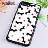 Krajews Dachshund Doxie Dogs Hearts Phone Case Cover For iPhone 17 Air 16 15 14 plus 11 12 13 pro max coque Fundas
