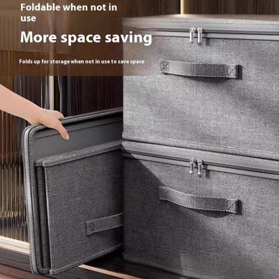 Multifunctional Foldable Storage Box With Cloth Cover , Large Capacity Quilt Storage Box Bra Storage Box Underwear Organizer
