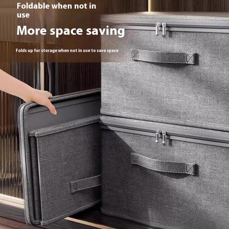 Multifunctional Foldable Storage Box With Cloth Cover , Large Capacity Quilt Storage Box Bra Storage Box Underwear Organizer