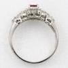 Ring Pt900Platinum/Ruby/diamond #5.8(US Size) 4.1g Women Used