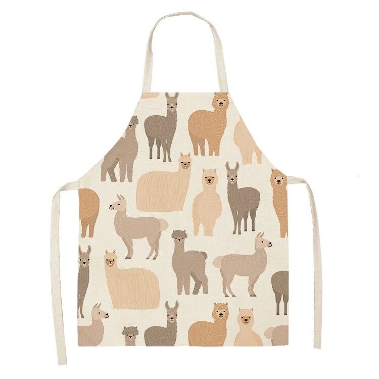 1psc Camel Sheep Stone Print Linen Cloth Without a Dincapon Kitchen Apron In the Kitchen Kitchen Apron Apron Kitchen Apron