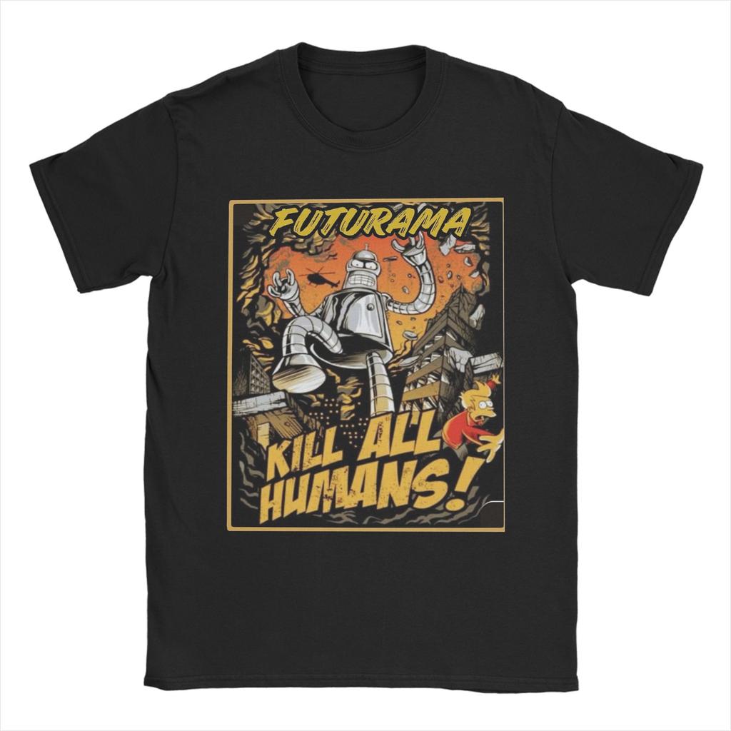 Futuramas Cartoon Comic Apparel Men Women T Shirt Cotton Tee Print  T-shirt Clothes