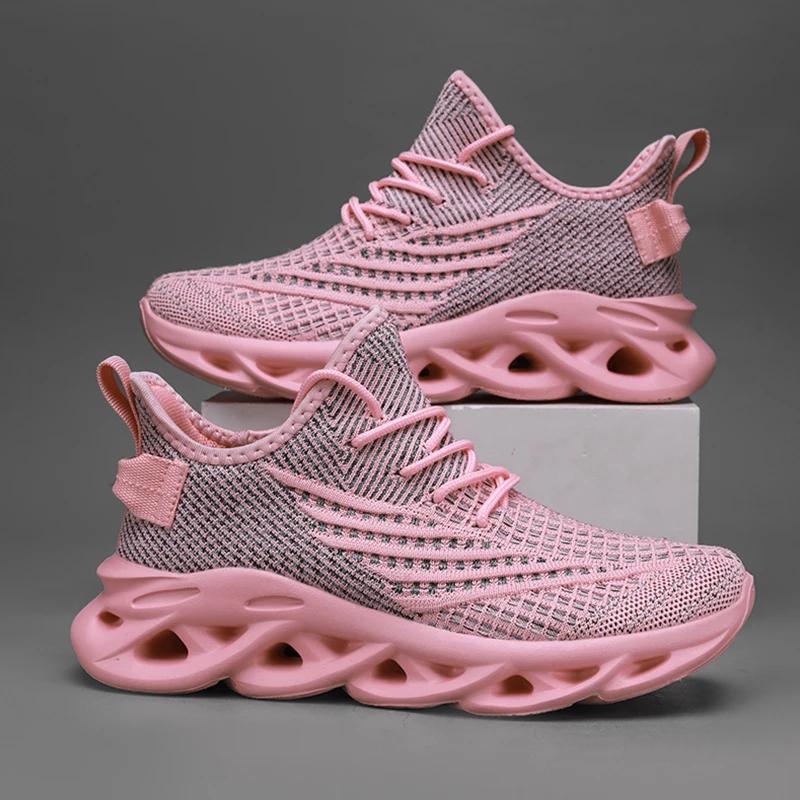 

Модные Кроссовки Женские Противоскользящие Дышащие Беговые Кроссовки Женские и Мужские Для Активного Отдыха Спорт Теннис Размер 36-46 36 розовый