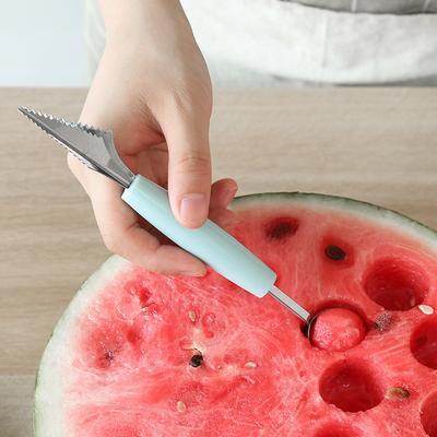 Kitchen Accessories Dual-head Stainless Steel Carving Knife Fruit Watermelon Ice Cream Baller Scoop Stacks Spoon Home Gadgets