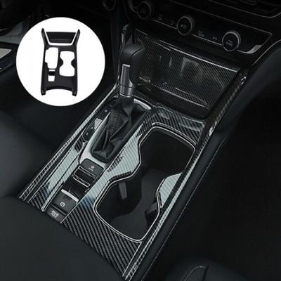 1x Carbon Fiber Interior Gear Shift Panel Frame Cover For Honda Accord 2018~
