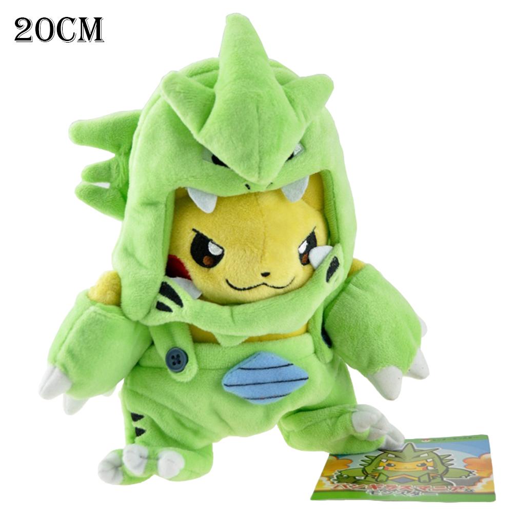 Pikachu Cosplay Cos Eevee Plush Toys Pikachu Peluche Garchomp Tyranitar Lucario Rayquaza Morpeko Gengar Plushies Stuffed Doll