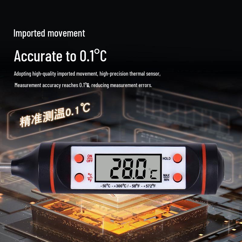 Baking & Cooking Thermometer: Industrial-Grade for Food, Water, Oil, Milk & More