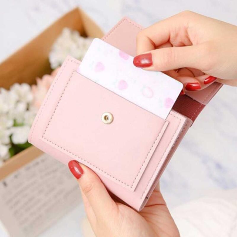BONITA Women's V-Buckle Mini Half Wallet Approximately 12x9x2cm Pink