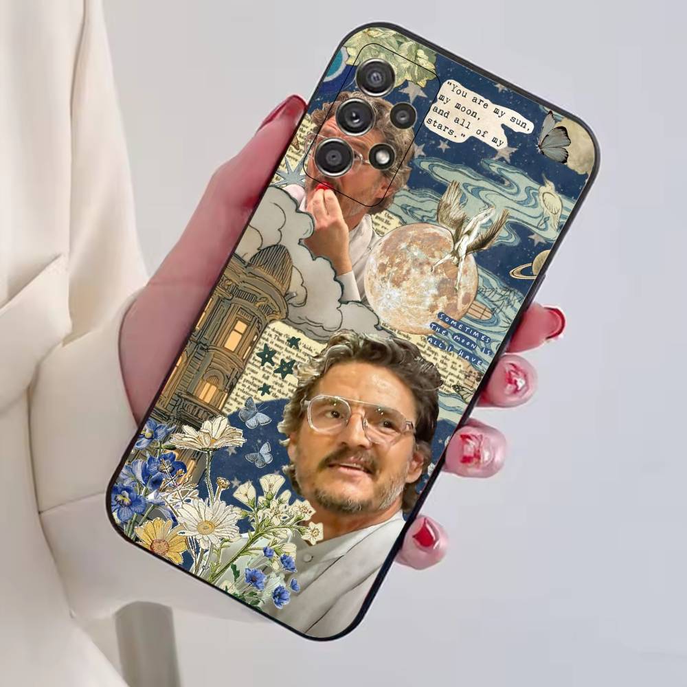 P-Pedro Pascal Actor Phone Case For Samsung S25,S24,S21,S22,S23,S30,Ultra,S20,Plus,Fe,Lite,Note,10,Black Cover
