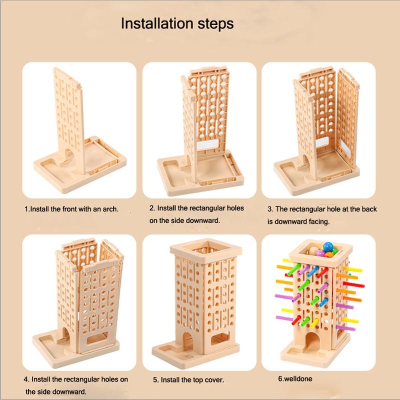 Wooden Stick Game, Colorful Educational Toy for Cognitive Developm