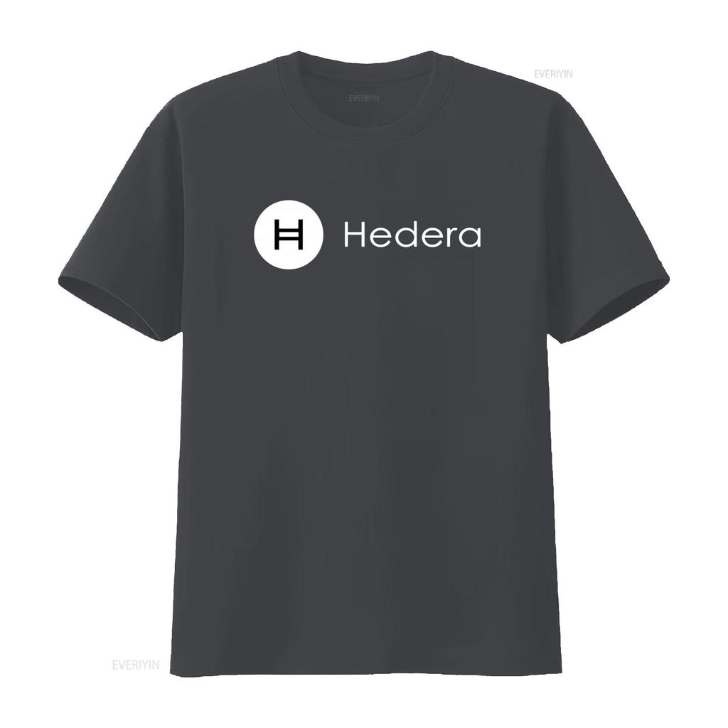 T-shirt con Logo Hedera Hashgraph a Tema Moneta per Fan HBAR vintage Lavata Traspirante Casual uomo Unisex abbigliamento designer grafica