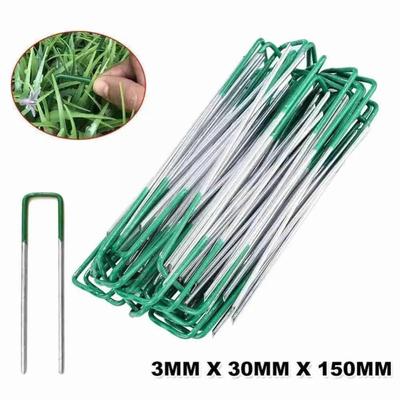 10pcs U-Shaped Garden Pins Garden Stakes Staples Landscape Staples Heavy Duty Yard Lawn Tent Stakes Securing Pegs