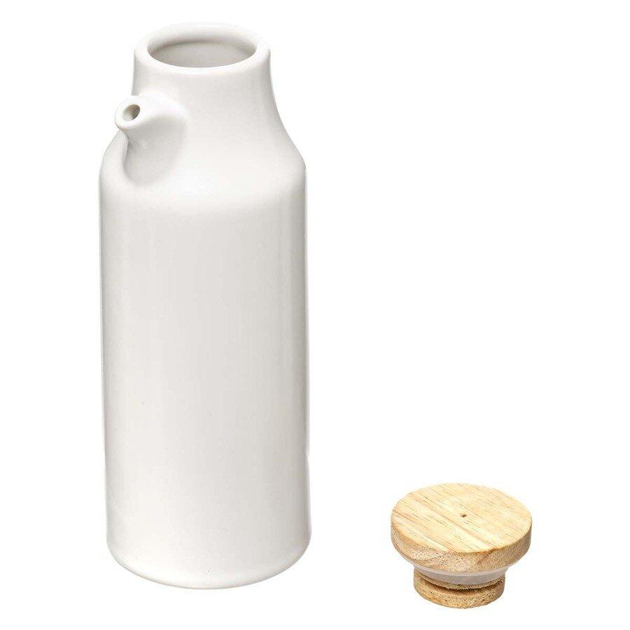 Set Of 4 Seramik Spice Containers On A Bamboo Base