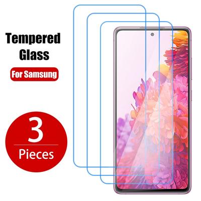 3Pcs Vidro Temperado Para Samsung Galaxy S21 S20 FE A52S A54 A34 A14 A71 A12 A51 A13 A20E A22 A31 A10 A40 A32 A30S A50 A70 Vidro