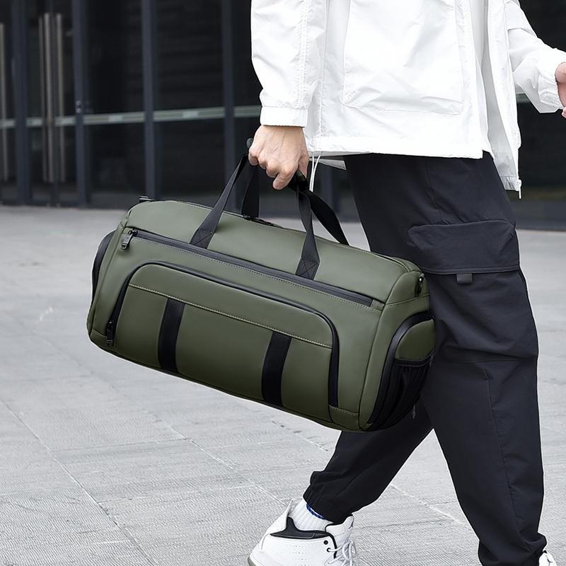 Large Capacity Travel Luggage Bag with Shoe Compartment Sports Fitness Handbag