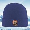 Samurai cat red eyes holding sword Unisex Women Unisex Knitted Hat Beanie Pullover Cap Winter Thermal Warm Christmas Outdoor Cyclin