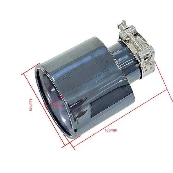 1pcs exhaust pipe stainless steel silvery Tailpipe modification export personalized oval thick 80mm wide 120mm muffler