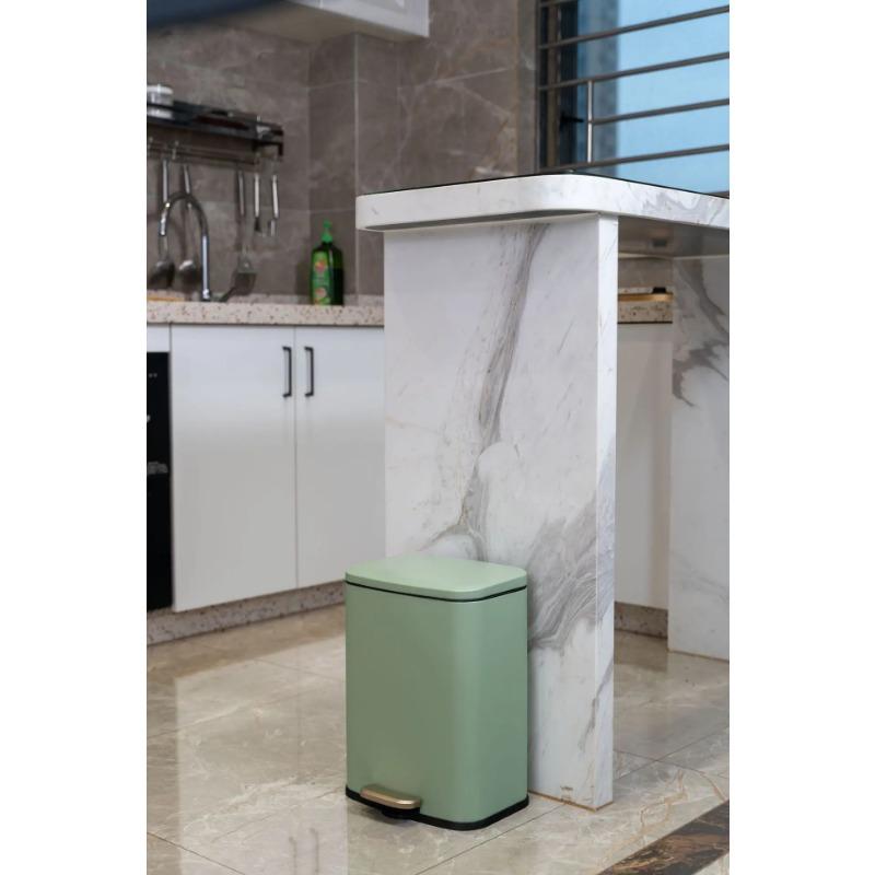 

Мусорное ведро из нержавеющей стали для дома, большая гостиная, высокий уровень внешнего вида, с крышкой, педалью, квадратный мусорный бак