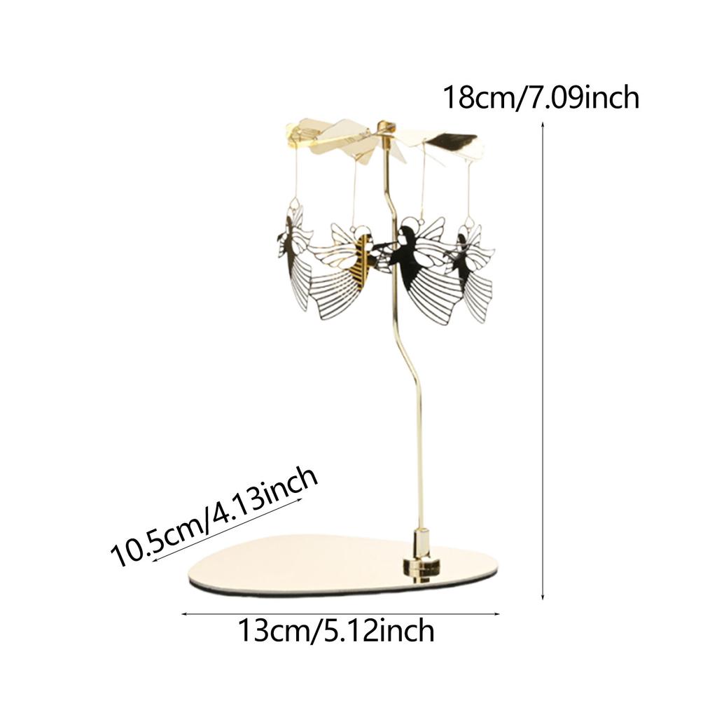Metal Rotary Candle Holder Tea Light Candle Holder for Desktop Ornament Decor Rustic Wedding Table Decor Rotating Candlestick
