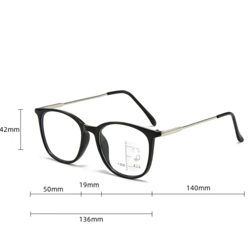 New Trendy Square Reading Glasses Unisex Women Men Progressive Multifocal Presbyopia Eyewear Finished Pochromic Sunglasses
