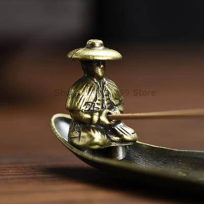 Kreativní stojánek na vonné tyčinky Aromaterapeutická ozdoba Stojánek na vonné tyčinky Loď Rybaření starých mužů Japonský styl Hořák na vonné tyčinky Domácí dekorace