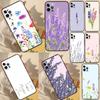 Lavender Purple Flowers Case For iPhone 11 12 13 14 15 16 Pro Max Cover For iPhone 13 12 Mini XR X XS Max Plus