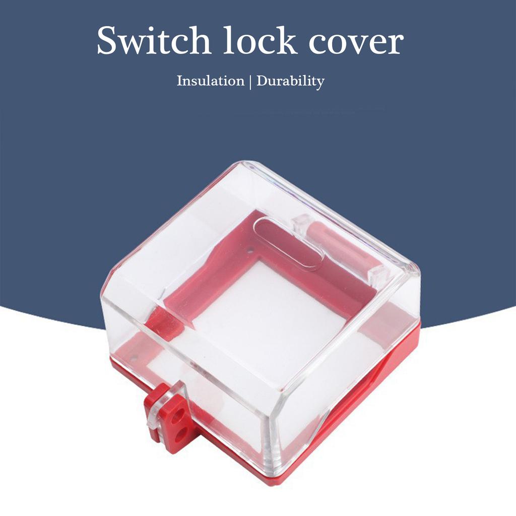 Wall Switches Socket Lockout Cover Clear Plastic Wall Switches Cover Lockable Socket Safety Cover Easy to Install
