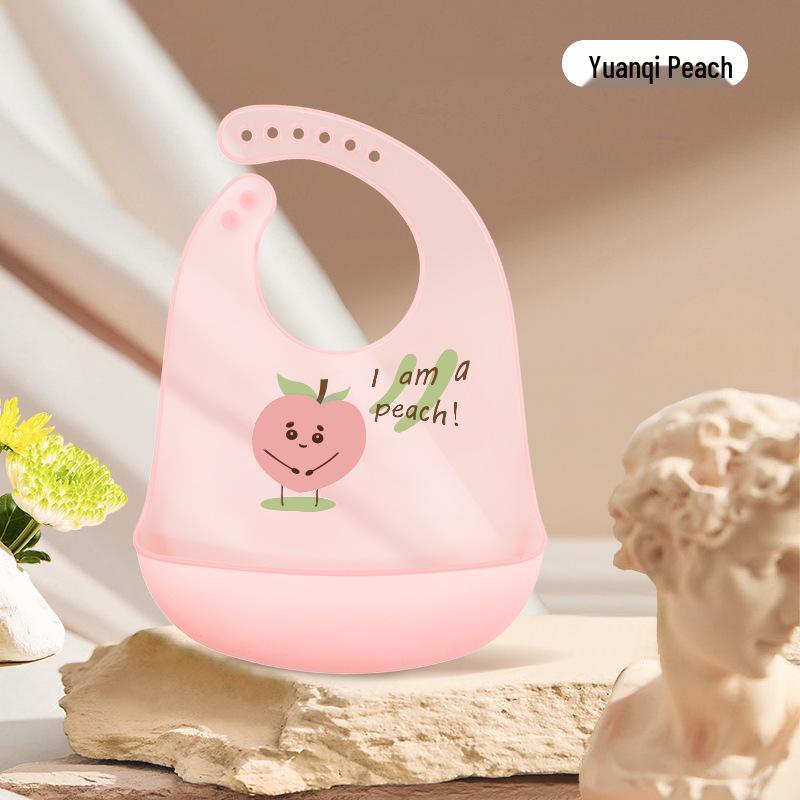 Ultra-Thin Waterproof Silicone Bib for Babies - Soft and Durable Drool and Food Catcher