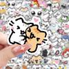 72 Pcs Creative Adorable Line Art Kitten DIY Sticker Materials for Kids Perfect As Children's Holiday Gifts Durable