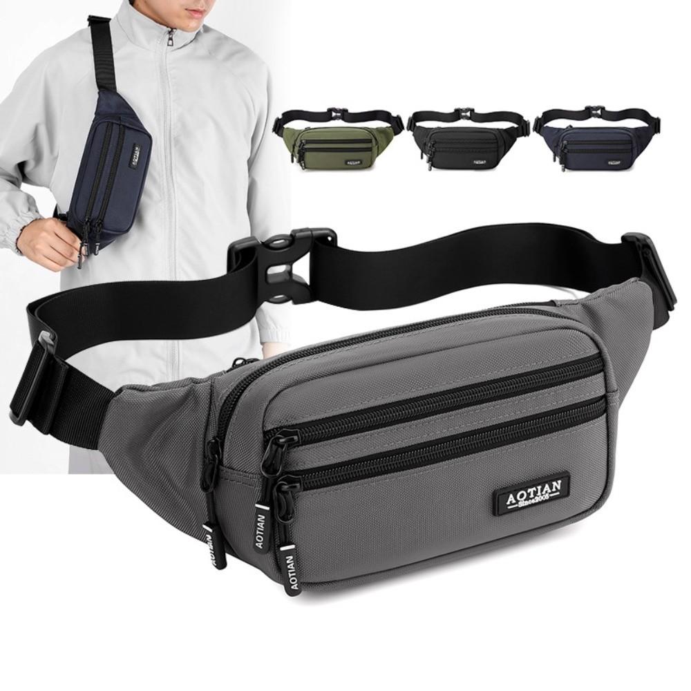 Large Capacity Sports Phone Bag Wear-resistant Men Chest Bag Running Waist Bags  Fanny Phone Pack