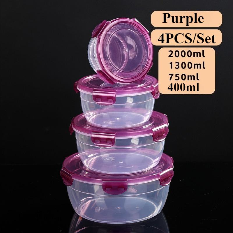 Plastic Refrigerator Storage Containers with Airtight Lids Fits Containers Suitable for Lunch Box, Bento Box, Fruits, Vegetables, Meat, Eggs Organizer