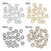 20/40pcs 4mm Heart Shaped Mini Ultra-small Diy Dolls Buckles  Bags Accessories Tri-glide Buckle Belt Buttons