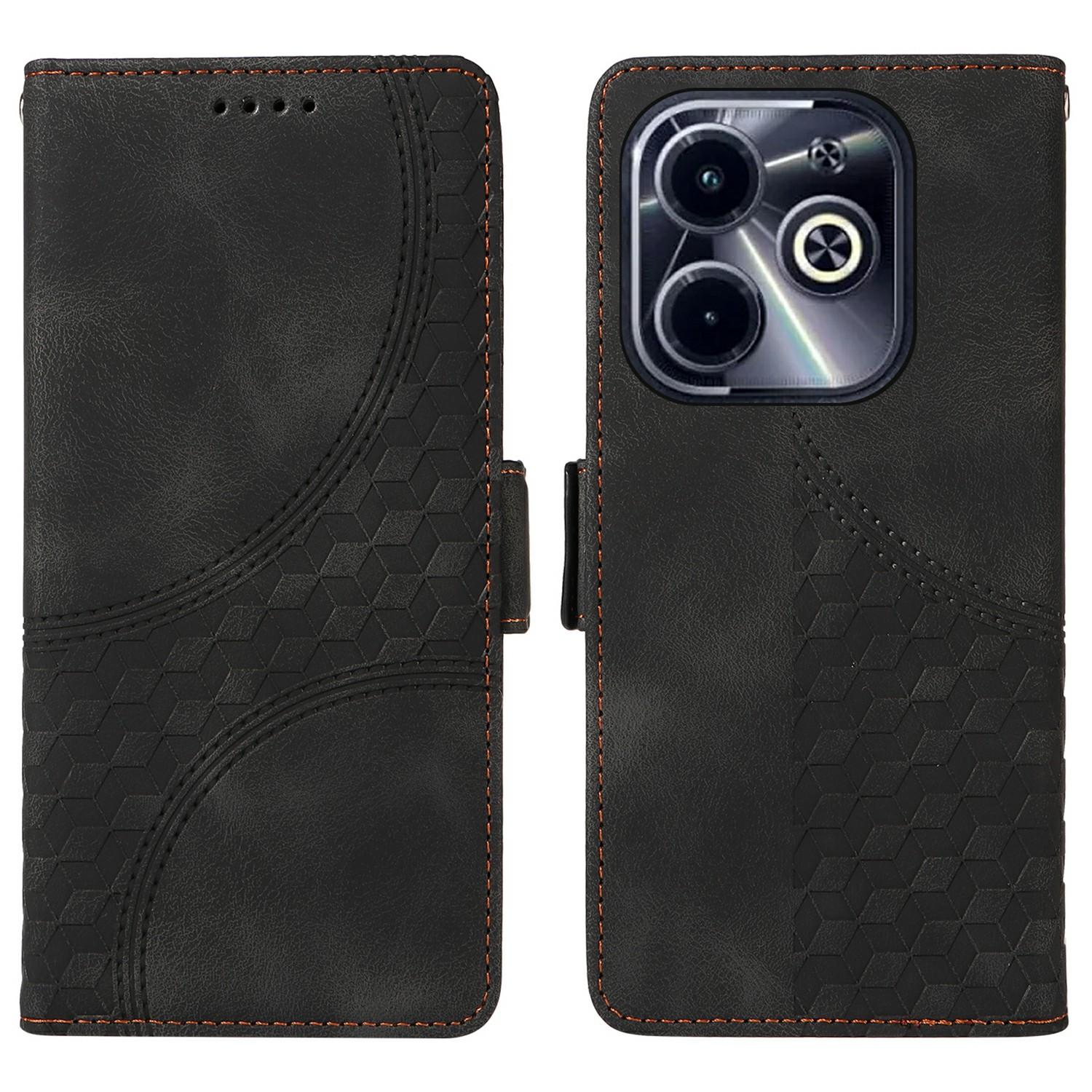 

Кожаный чехол для телефона Infinix Smart 8 Plus/Smart 8 Pro 4G/Smart 8 4G/Hot 40i/TECNO Spark 20/Spark Go 2024 4G Black