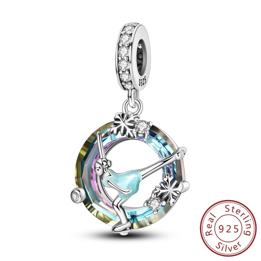 100% Copper Charms Bead Fit Original Bracelet Cz Inlaid Zirconium Pendent Dangle For Women Diy Jewelry Gift