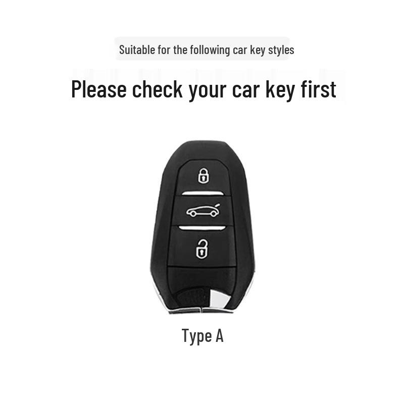 Off-White Protective Key Case for Dongfeng Citroën C6/C5/C4L/Versailles C5X/Tianyi C5/C3XR