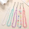 Factory Price Phone Strap Sweet Pink Butterfly Wrist Strap Phone Case Rope Simple Pearl Bow Beaded Phone Chain Lanyard Jewelry